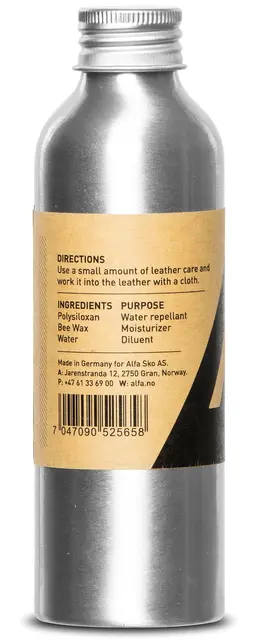 Alfa LeatherCare 150ml 100% naturlig og bærekraftig voks 