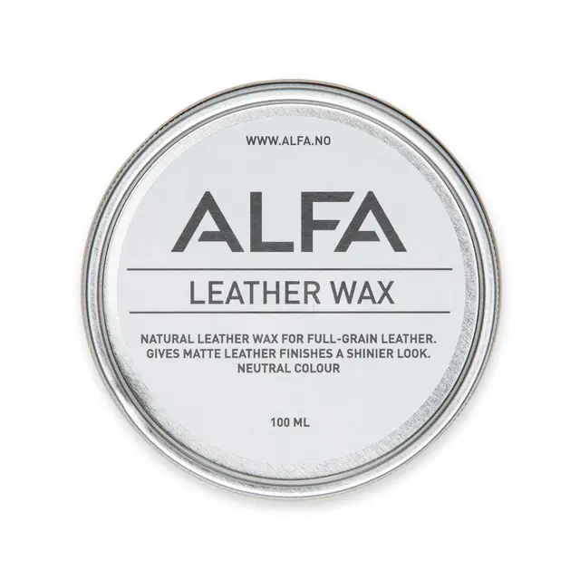 Alfa Leather Wax 100ml Naturlig som voks impregnerer skinnsko 