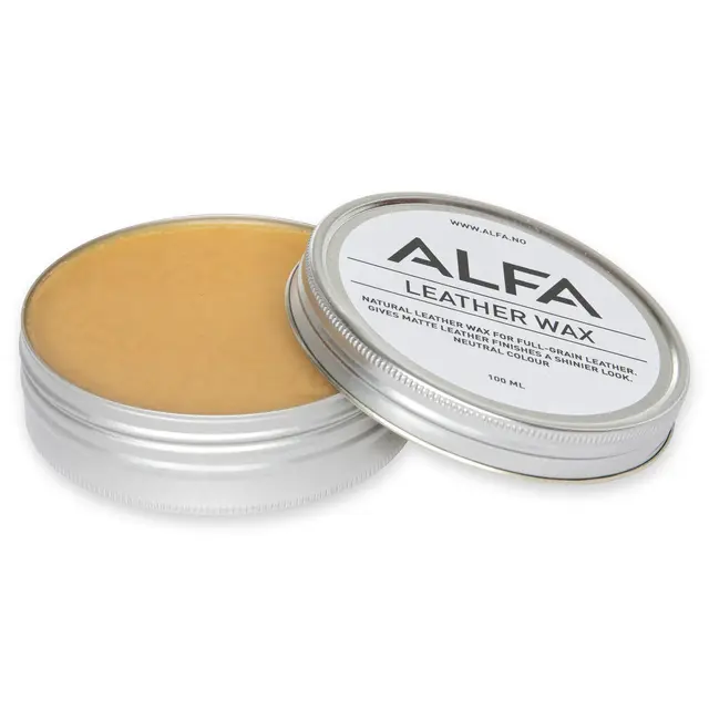 Alfa Leather Wax 100ml Naturlig som voks impregnerer skinnsko 