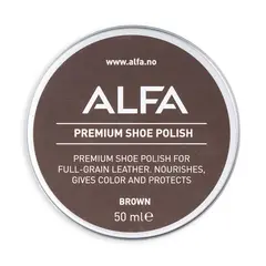 Alfa Shoe Care Polish Brown Skokrem som pleier og beskytter