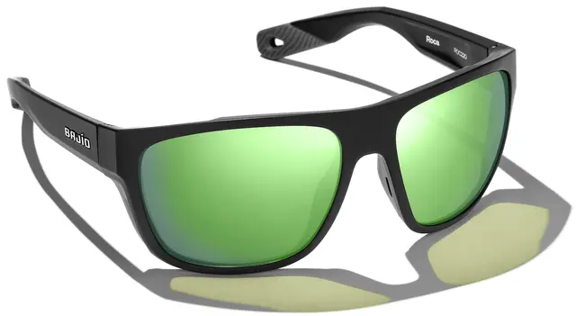 Bajio Las Rocas Matt Black +1.5 Green Mirror Polycarbonate solbriller 