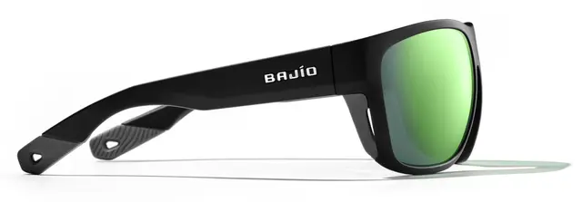 Bajio Las Rocas Matt Black +1.5 Green Mirror Polycarbonate solbriller 