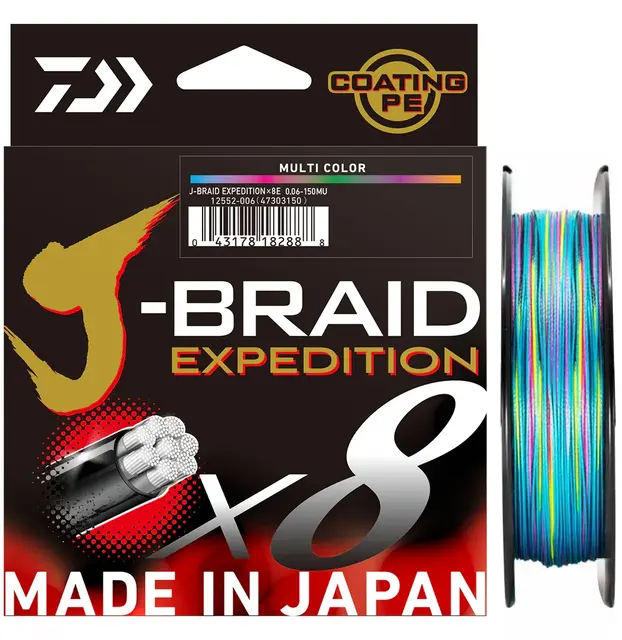 Daiwa J-Braid Expedition 500m 0,42 Multi Multicolor multifilament 