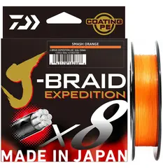 Daiwa J-Braid Expedition 150m 0,28mm Or Smash Orange multifilament