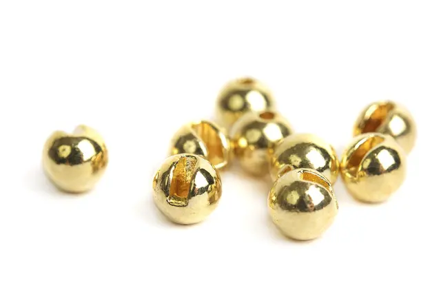 Flydressing Slotted Tungsten Beads 3mm Gold 