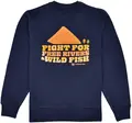 Frödin Free Rivers & Wild Fish Sweat L Sweatshirt, Navy Blue