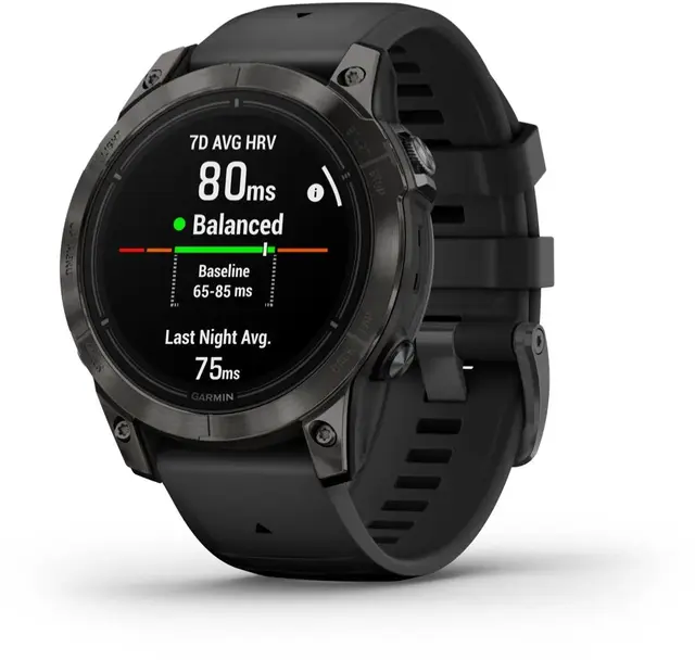 Garmin epix Pro Gen 2 Sapphire Edt 47mm Karbongrå DLC-titan med sort rem 