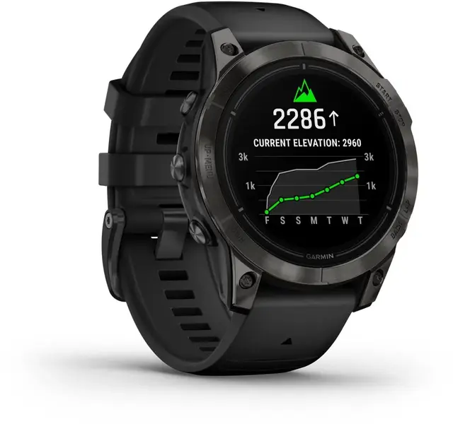 Garmin epix Pro Gen 2 Sapphire Edt 47mm Karbongrå DLC-titan med sort rem 