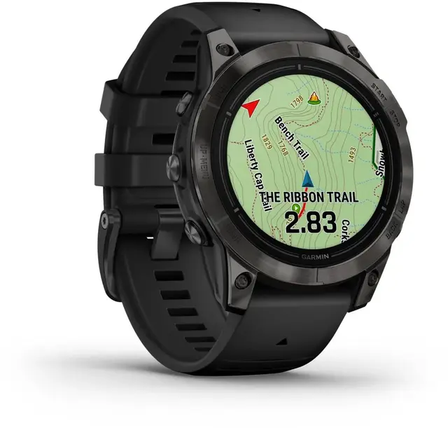 Garmin epix Pro Gen 2 Sapphire Edt 47mm Karbongrå DLC-titan med sort rem 