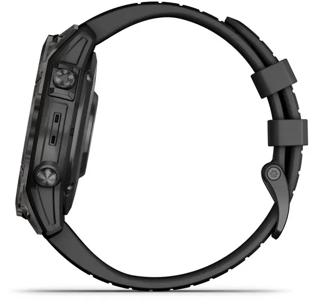 Garmin epix Pro Gen 2 Sapphire Edt 47mm Karbongrå DLC-titan med sort rem 