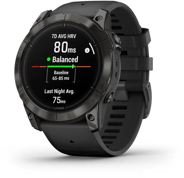 Garmin epix Pro Gen 2 Sapphire Edt 51mm Karbongrå DLC-titan med sort rem 