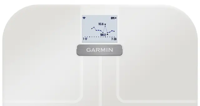 Garmin Index S2 Smart Scale Hvit Smartvekt med trådløse funksjoner 