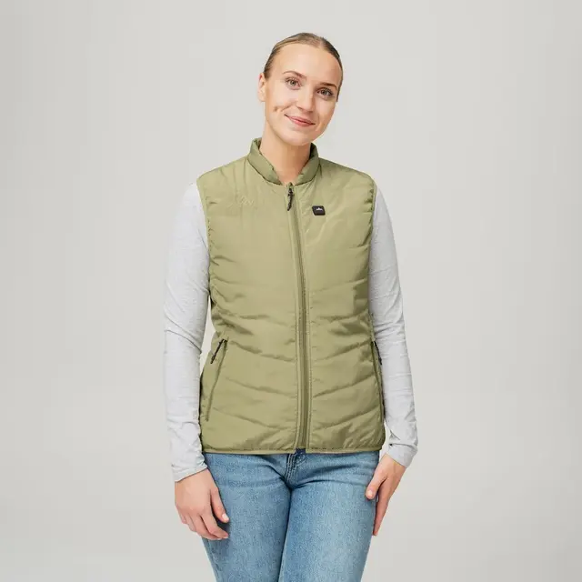 HeatX Heated Everyday Vest W Green S Lichen Green, dame 