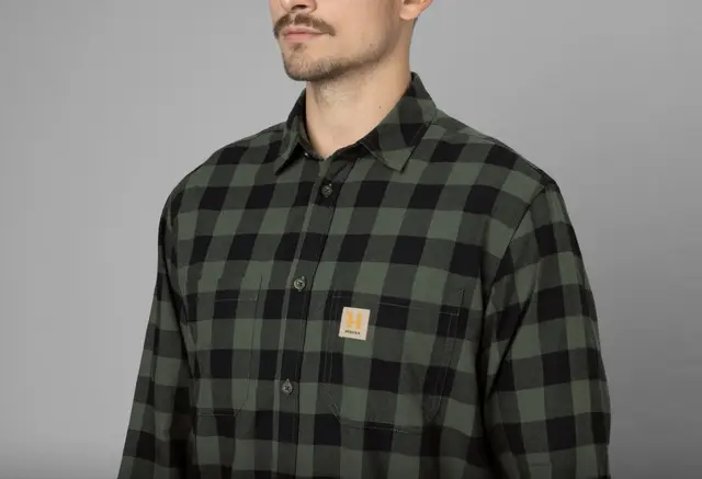 Härkila Scandinavian L/S skjorte L Green Check 