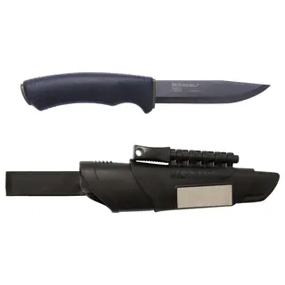 Mora Kniv Bushcraft Survival BlackBlade Kniv i karbonst&#229;l med tennst&#229;l og bryne