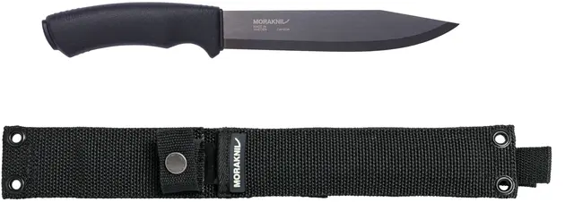 Mora Kniv Pathfinder Black Blade Kniv i karbonstål med ektra langt blad 