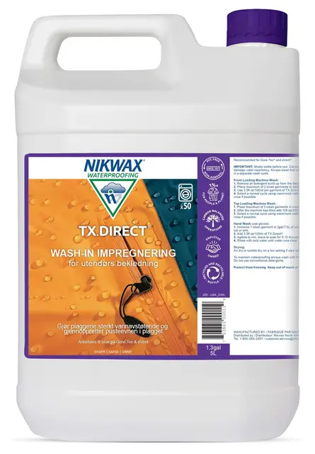 Nikwax TX.Direct Wash-in 5L Impregnering til Gore-Tex 