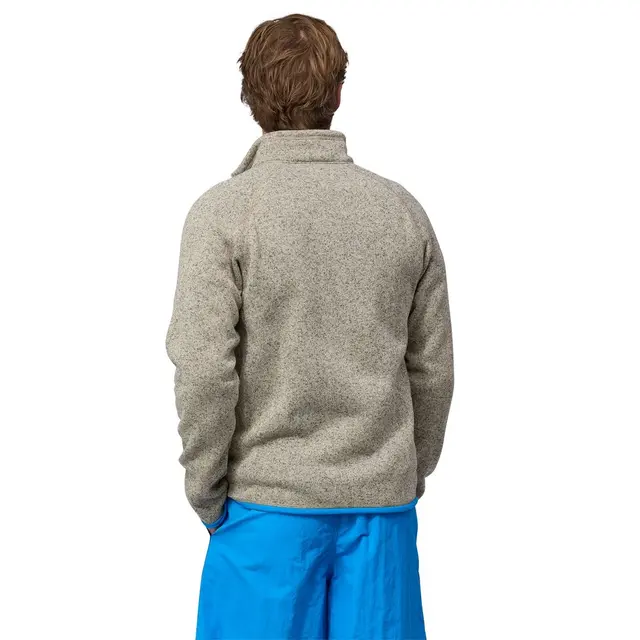 Patagonia M Better Sweater 1/4 Zip M Oar Tan/Vessel Blue fleecejakke med zip 