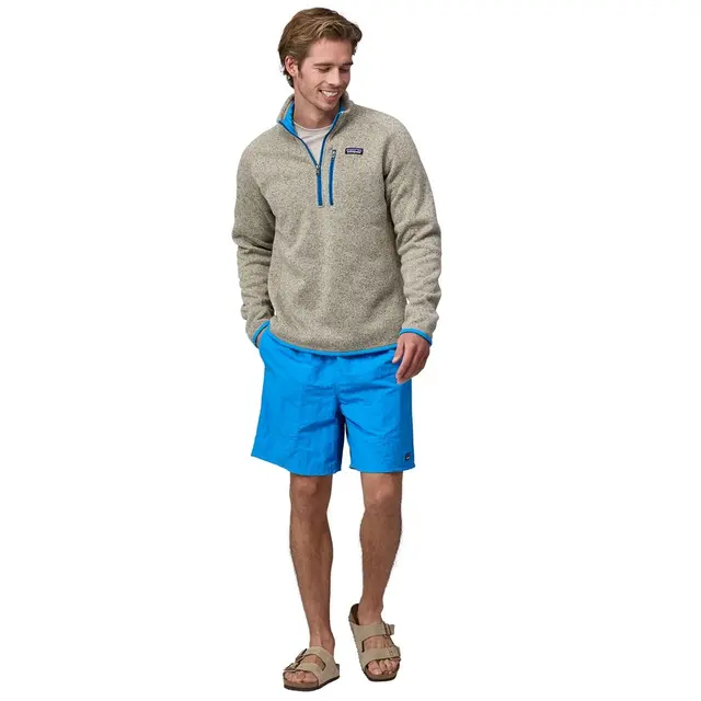 Patagonia M Better Sweater 1/4 Zip M Oar Tan/Vessel Blue fleecejakke med zip 