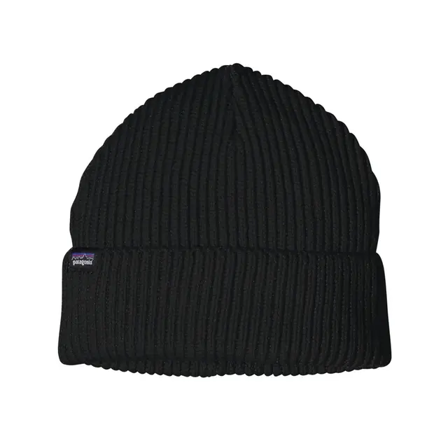 Patagonia Fishermans Rolled Beanie Black One Size 