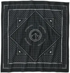 Patagonia Bandana Mountain Grid Black Anvendelig bandana av organisk bomull