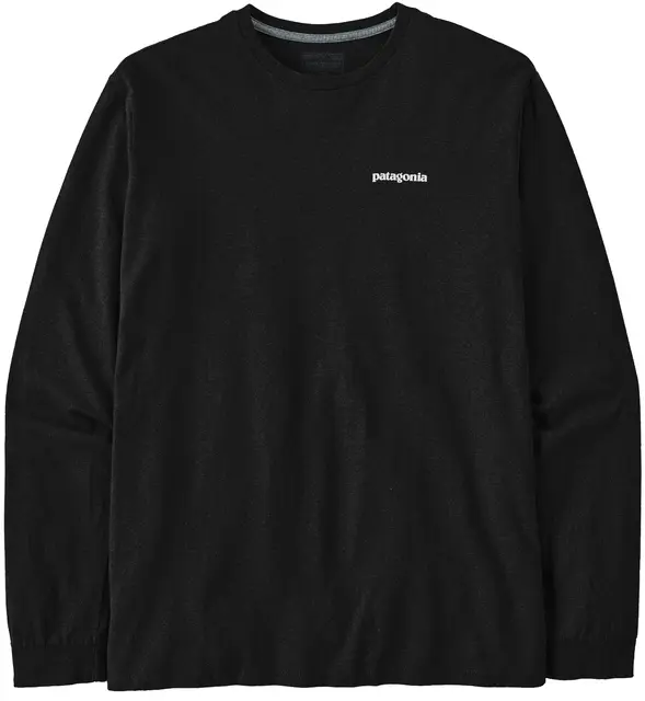 Patagonia LS P-6 Responsibili-Tee M Black LongSleeve t-shirt med logo 