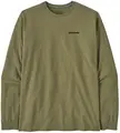 Patagonia LS P-6 Responsibili-Tee L Buckhorn Green LongSleeve logo t-shirt