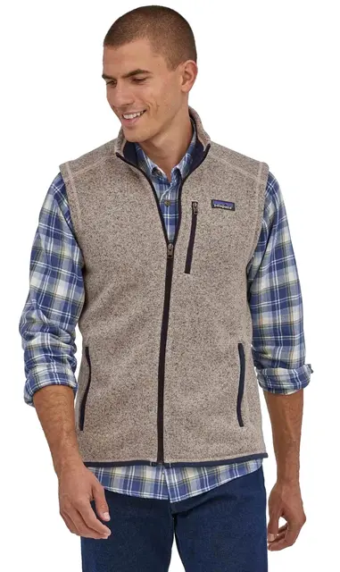 Patagonia M Better Sweater Vest XL Oar Tan fleecevest til herre 