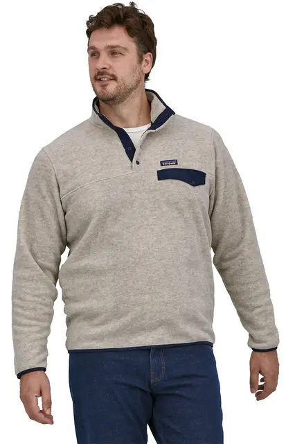 Patagonia M LW Synchilla Snap-T S Oatmeal Heather fleecegenser til herre 