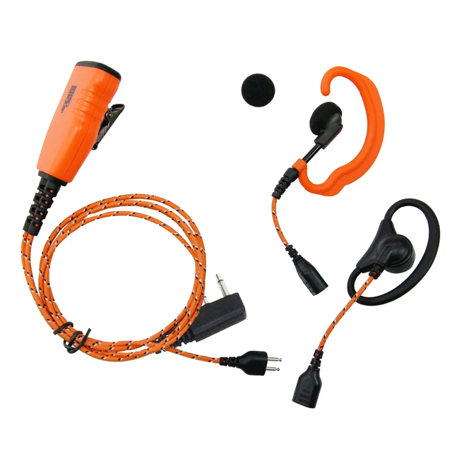 ProEquip U610L headset oransje 3-i-1 headsett med anti twin 