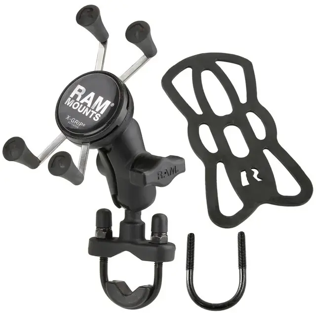 RAM X-Grip Phone Mount w/U-Bolt Base Telefonholder med u-bolt feste til rør 