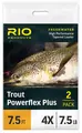 Rio Powerflex Plus Leader 12&#39; 0,12mm 2pk 6X