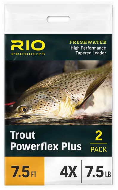 Rio Powerflex Plus Leader 12' 0,12mm 2pk 6X 