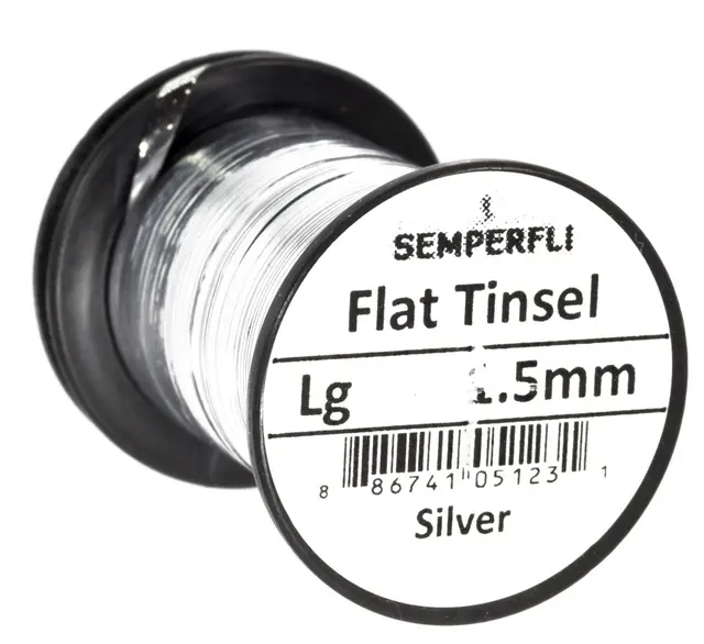 Semperfli Flat Tinsel Silver Large 