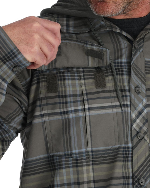 Simms Coldweather Hoody Gunmetal Neo Plaid XL 