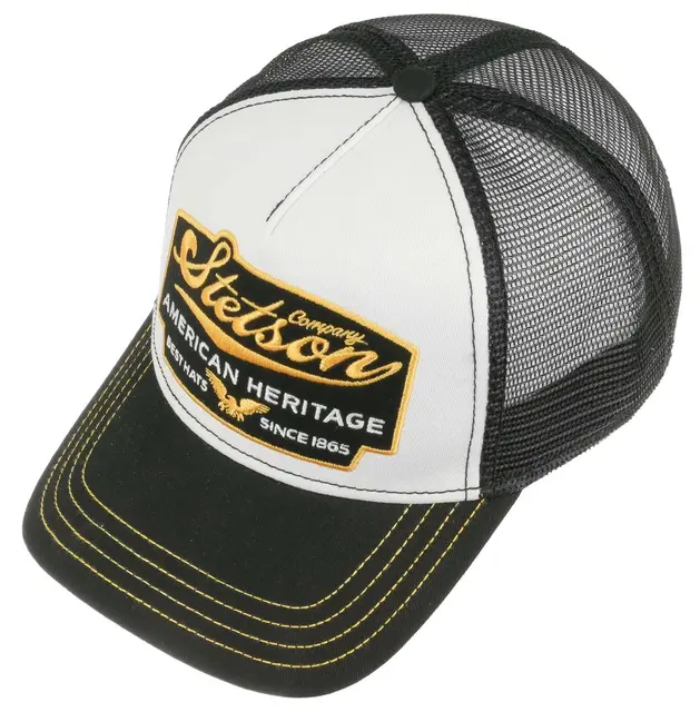 Stetson Trucker Cap American Heritage Blk/Wht/Y 