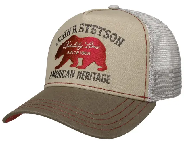 Stetson Trucker Cap Bear Bg/Olv Kul og allsidig caps 