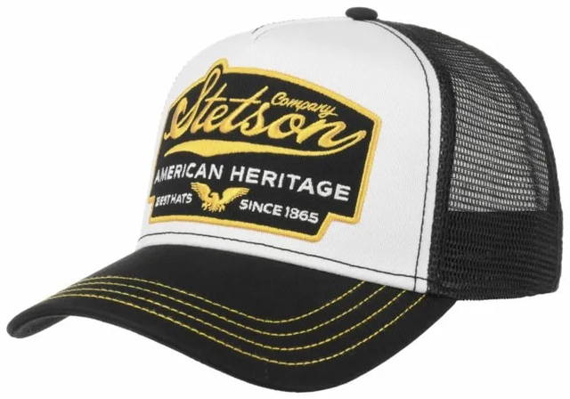 Stetson Trucker Cap American Heritage Blk/Wht/Y 