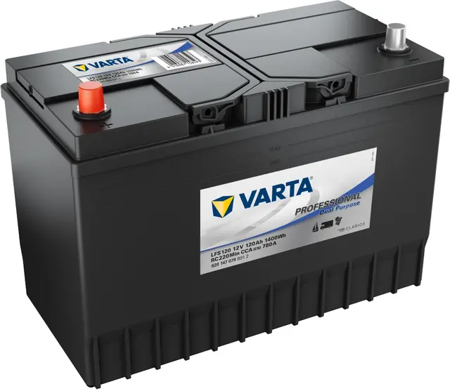 VARTA Fritidsbatteri 12V 120AH 780CCA 349x175x236mm +venstre 