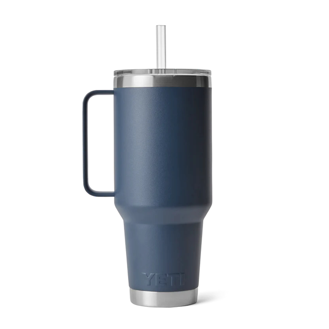 Yeti Rambler Straw Mug 1,2L Navy Stor isloert drikkekopp med sugerør 