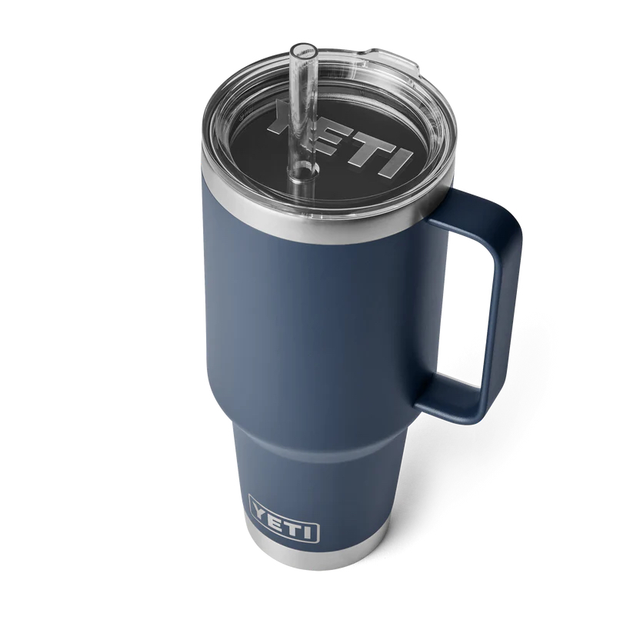 Yeti Rambler Straw Mug 1,2L Navy Stor isloert drikkekopp med sugerør 