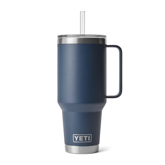 Yeti Rambler Straw Mug 1,2L Navy Stor isloert drikkekopp med sugerør 