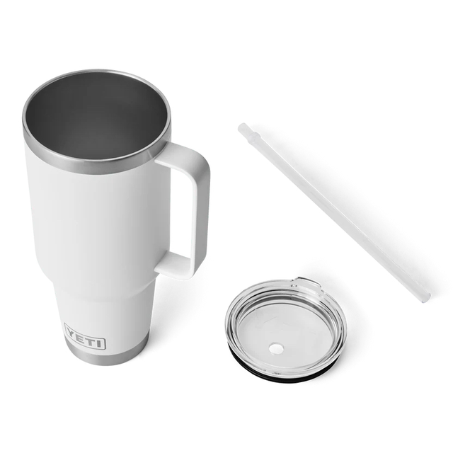 Yeti Rambler Straw Mug 1,2L White Stor isloert drikkekopp med sugerør 